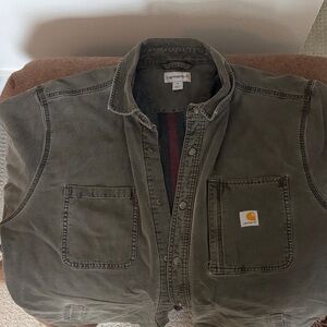 Carhartt Men's Dark Olive Utility Vest